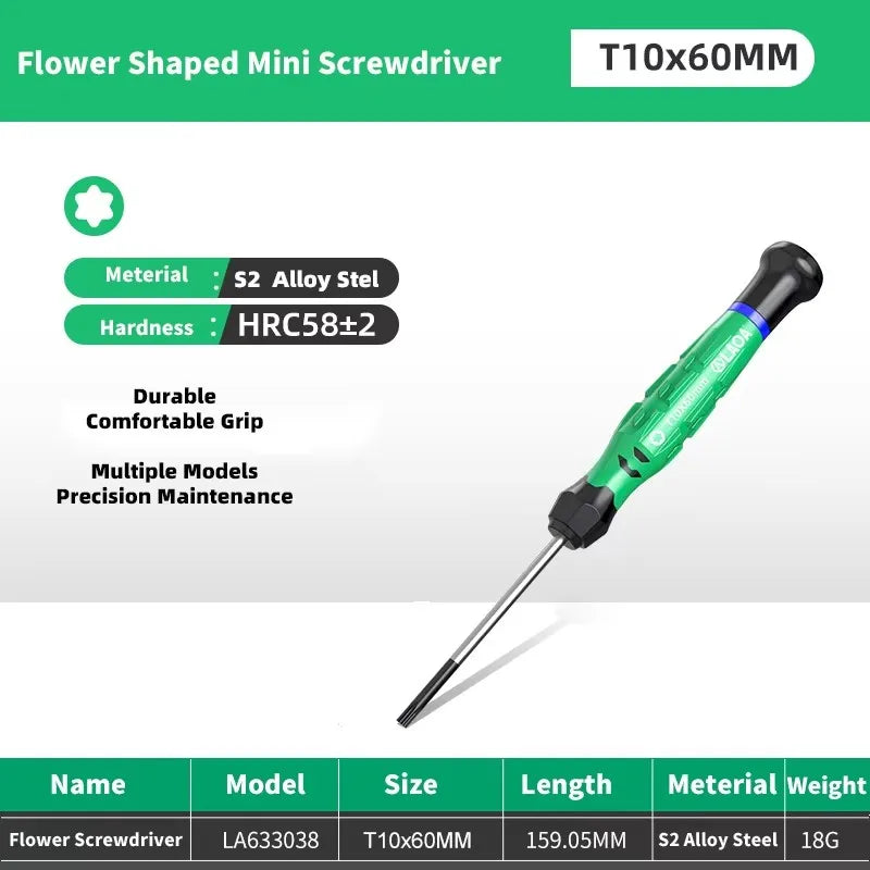 LAOA 1pcs precision screwdriver SL1.0-4.0 screwdriver phillips mini screwdriver phillips screwdriver plum blossom T5-T20