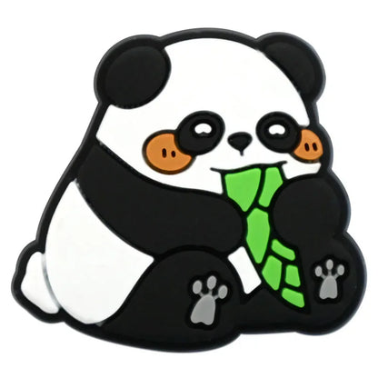 1/20/50/100Pcs Panda Series Shoe Charms Cute animal Shoes Accessories Decoration Clog Sandal Buckle Bithday Holiday Party Gifts