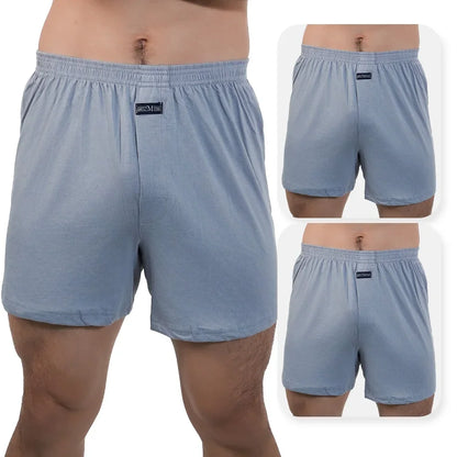 3pcs Mens High Waist Boxers Briefs 100% Cotton Plus Size Sleepwear Elastic Waistband Lounge ARO Pants Home Wear Comfort 50-140kg