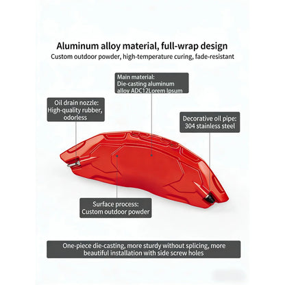 For 2025-2026 Tesla Model Y Juniper, 19/20" Aluminum Brake Caliper Covers 4pcs with stickers, CN/USA or Berlin production