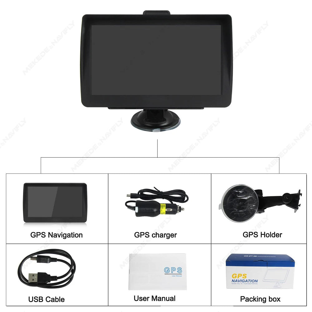 MEKEDE New Europe Car GPS Navigation 7 Inch 9 Inch Touch Screen GPS Navigator Truck Sunshade Sat Navi Map GPS Navigators