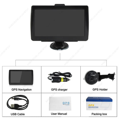 MEKEDE New Europe Car GPS Navigation 7 Inch 9 Inch Touch Screen GPS Navigator Truck Sunshade Sat Navi Map GPS Navigators