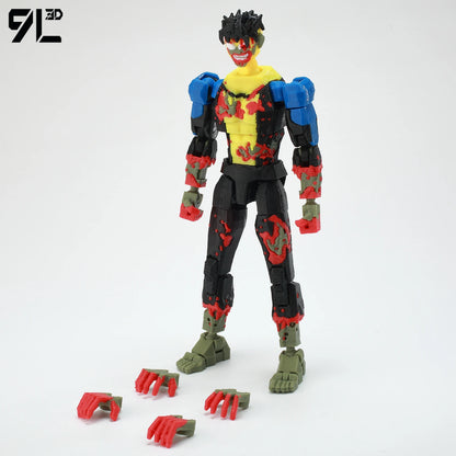 9L3D Printed Invincible Tech Jacket Toys Action Figures Titan13 T13 Dummy 13 Superheroes Multi-Jointed Movable Shapeshift Toys