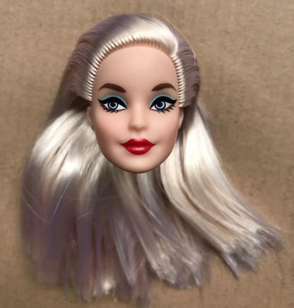 FR Rare Face Doll Heads White Brown Beige Skin Doll Figures Collection Doll Accessories Heads
