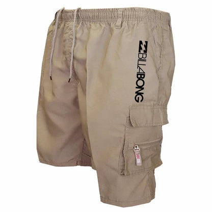 New Men's Fashion Multi-Pocket Cargo Shorts Loose Fit Basketball Sports Shorts Outdoor Running Casual Workwear Shorts