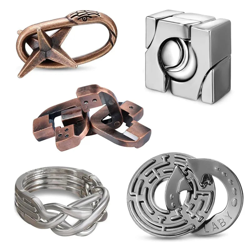 Classic IQ Metal Puzzle Brain Teaser Casse Tete Educational Toys Mind Games For Adults Kids Novelty Gifts Juegos De Inteligencia