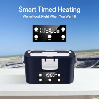 Cordless Electric Lunch Box 6.75 Cup Automatic Food Warmer 212°F Rechargeable Portable Heated Meal Container for Office Travel