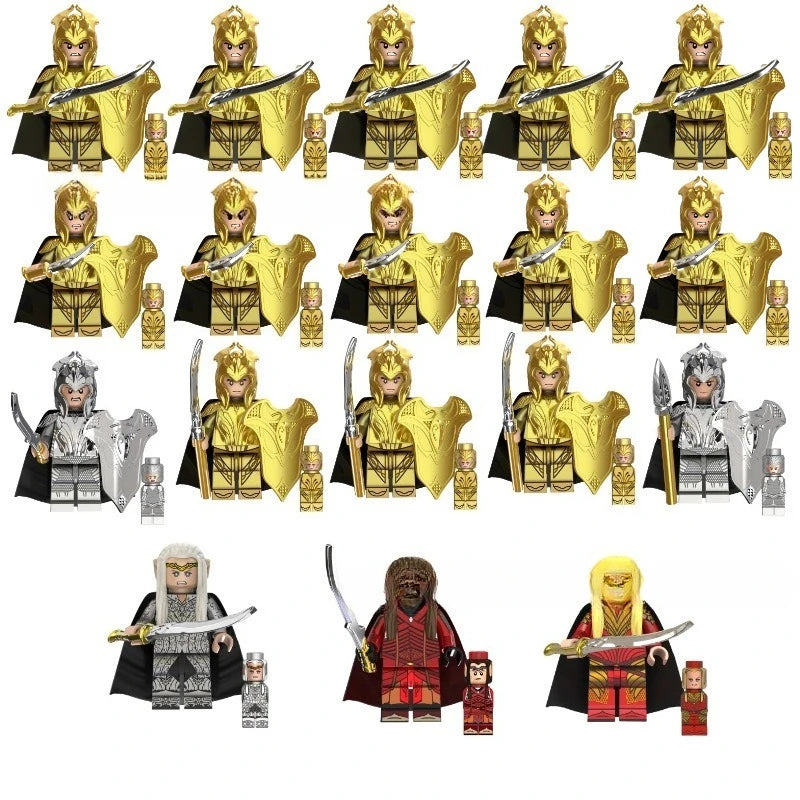 Mini Lord Rings Action Figures Building Block Ringwraiths Orcs Legion Elf King Princ Knight Dwarf Wizard Movie Characters Bricks