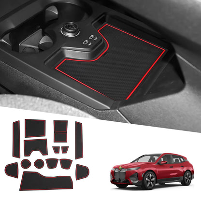 LFOTPP Car Door Groove Mat for BMW iX I20 EV 2022 2023 2024 2025 Anti-Slip Door Gate Slot Pats Auto BMW iX I20 2025 Accessories