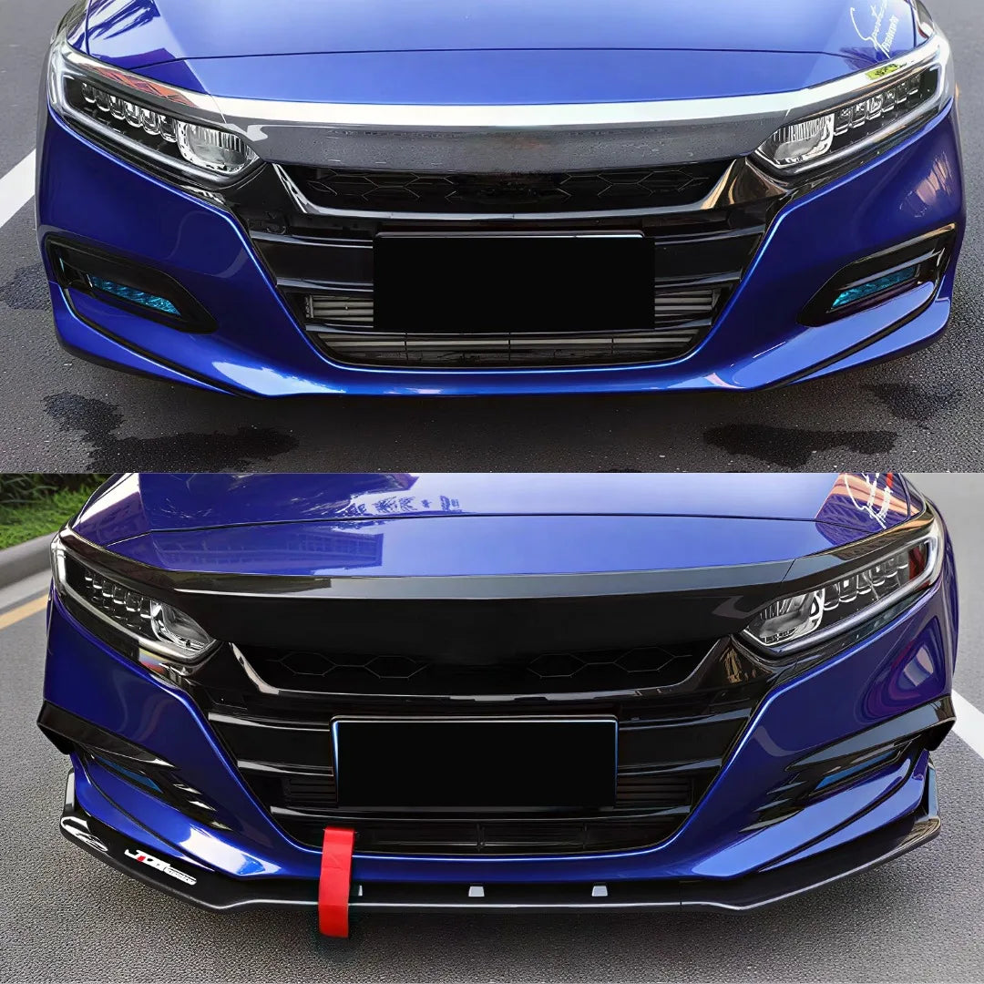 Front Bumper Protector Lip Chin Splitter For Honda Accord 10th Sedan 2017-2022 ABS Car Exterior Parts Tuning Styling Accessories