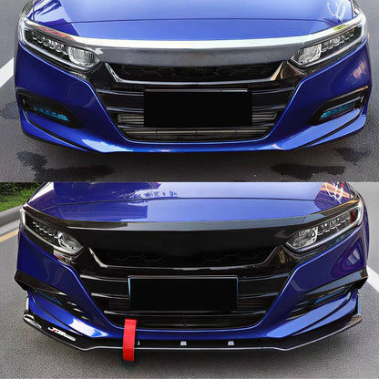 Front Bumper Protector Lip Chin Splitter For Honda Accord 10th Sedan 2017-2022 ABS Car Exterior Parts Tuning Styling Accessories