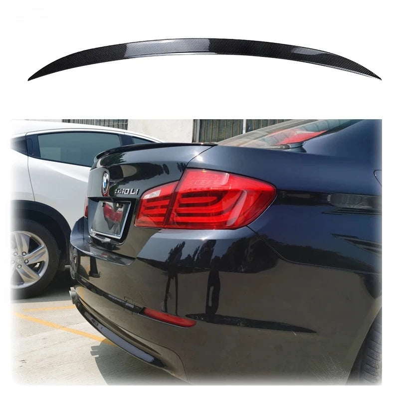 M5 Style Trunk Spoiler For BMW 5 Series F10 F11 2011-2017 Glossy Black Carbon Fiber Rear Lip Wing Boot Lid