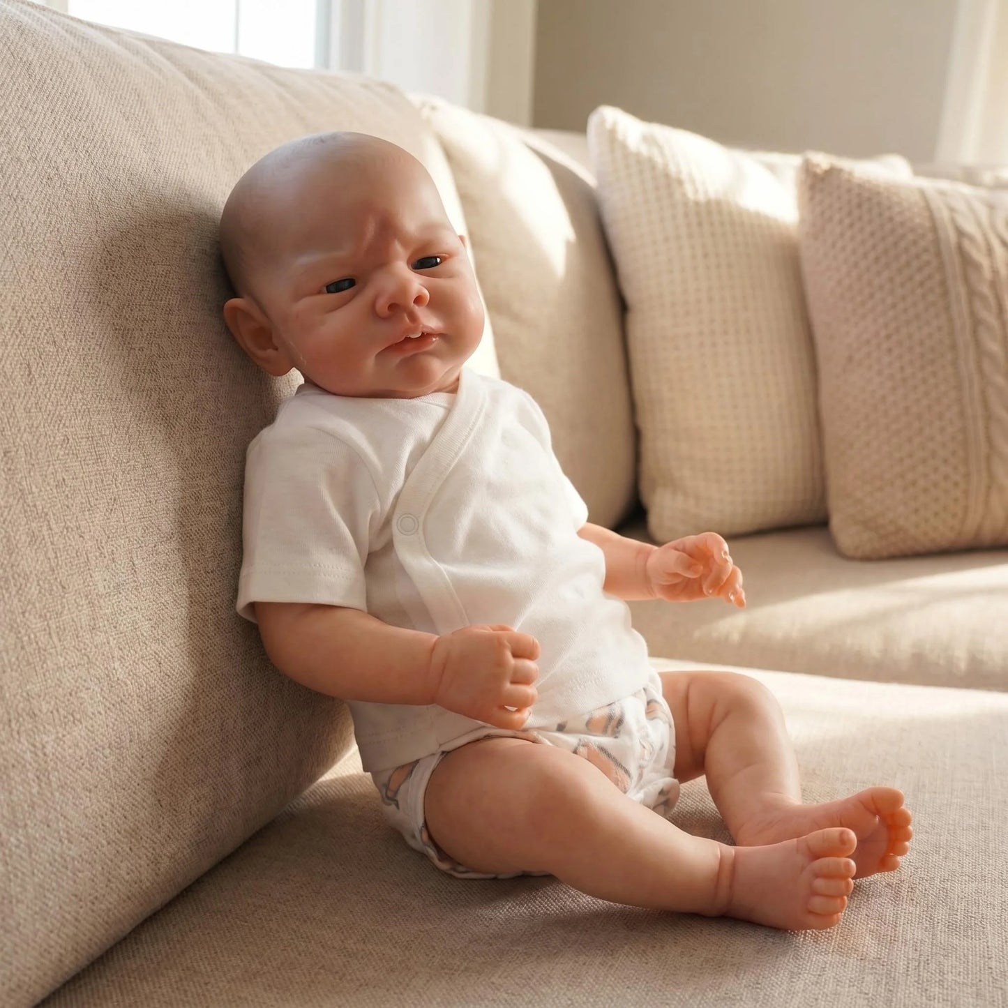 NPK 19inch Kodi Already Painted Finished Reborn Baby Doll Lifelike Baby 3D Painting with Visible Veins Gifts for children