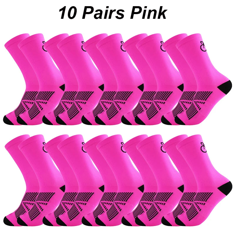 10 Pais High Quality Profession Team Men Women Cycling Socks Bike Socks Breathable Bicycle Socks Outdoor Sportswear Racing Socks