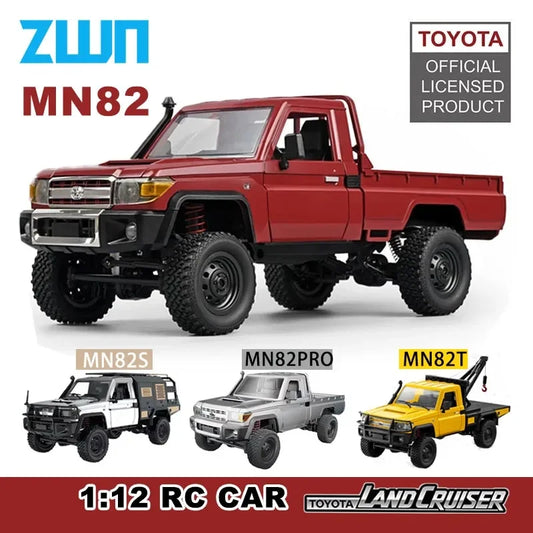 ZWN MN82 MN82PRO MN82S MN82T 1:12 RC Car With LED Lights 2.4G Professional 4WD Remote Control Pickup RC Truck Mode for Kid Gift