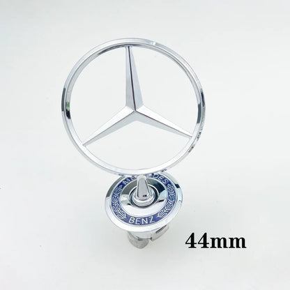 1pcs 44mm Car Front Hood Emblem Bonnet Label Badge Decal For Mercedes Benz C E S Class W204 W205 W212 W213 W211 W220 W222 W223