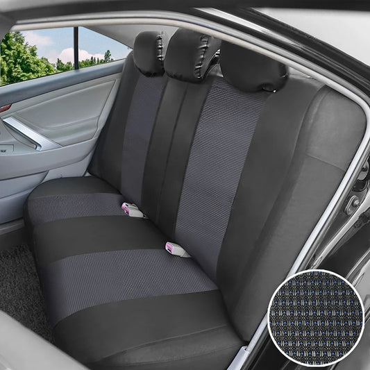 AUTOKING High Back Car Seat Covers Universal Size Fit For Most Car SUV PU Leather Spliced With Dot Jacquard Fabric Seat covers