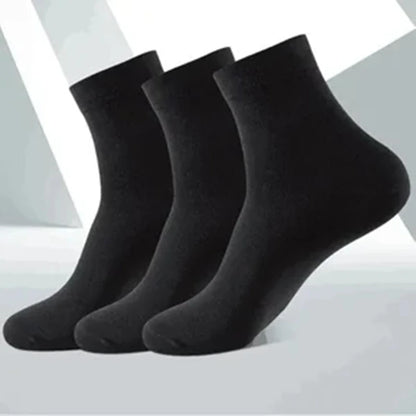 5 Pairs Premium Thickened Business Seasonal Versatile Stylish Mid-calf Socks for Men Anti-odor Mid-calf Athletic Socks