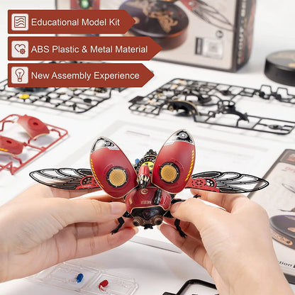 ROKR Adult Plastic Model Kit, 3D Puzzle Scout Beetle, Insect Model, Cyberpunk Decorative Gift Idea (MI02)