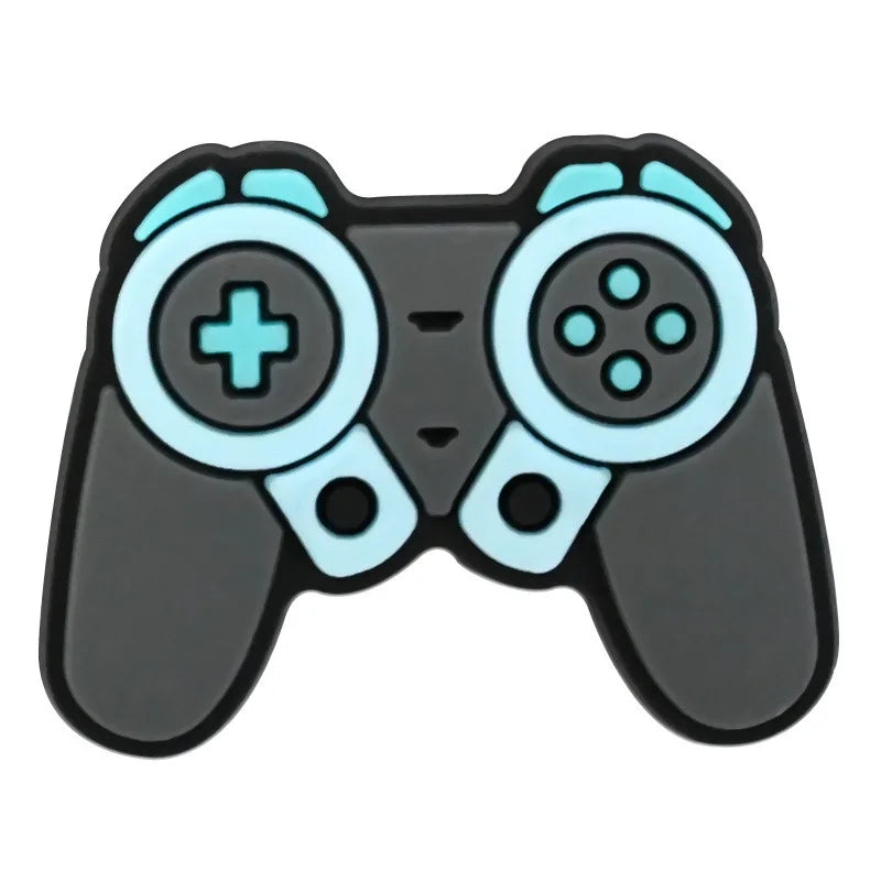 New Arrival 15-100Pcs Game Level Up PVC Shoe Decorations Various Gamepad Clog Buckle Charms Fit Kids Birthday Present