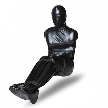 Zip Full Body Bondage Mummy Sack Sleeping Bag Erotic Costume BDSM Detachable Hood Mask Restraint Slave Sex Toys for Women Men