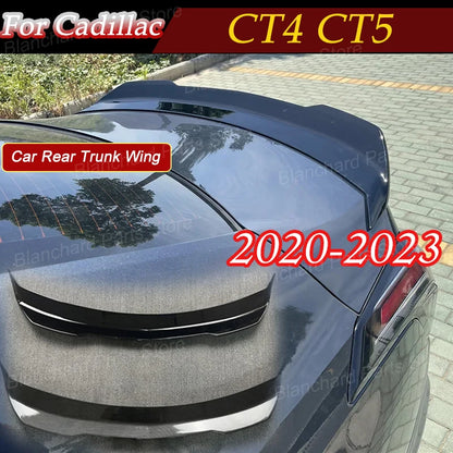 Car Rear Trunk Wing For Cadillac CT4 CT5 2020-2023 V Version Spoiler Tail Wings Fixed Decoration Tuning Body Kit Accessories