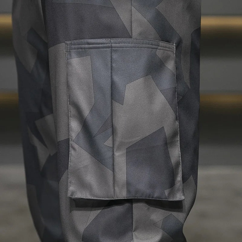Autumn And Winter New Men'S Camouflage Casual Versatile Loose Outdoor Sports Trousers 90 White Duck Down Warm Down Pants