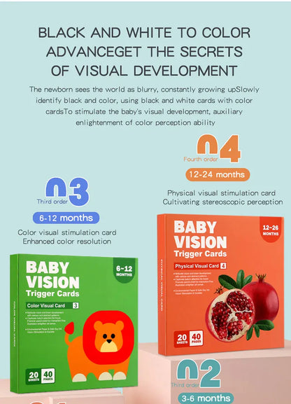 Black and red visual early education card for newborns, visual stimulation of color cognition, flashing new children's early edu