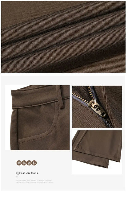 Spring 2026 Anti-wrinkle Flared Black Slimming Casual Pants New Thin Low-waisted Loose Flared Pants