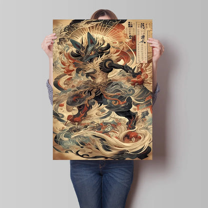 High Quality Pokemon Arcanine Pikachu Wall Painting with Unique Designs and Gorgeous Colors Adding A Touch of Brightness To Wall