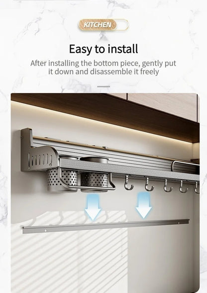 Kitchen Spice Storage Knives Holder Knife Stand Spice Rack Organizer Knives Holder Spoon and Chopsticks Rest Hanging Organizers