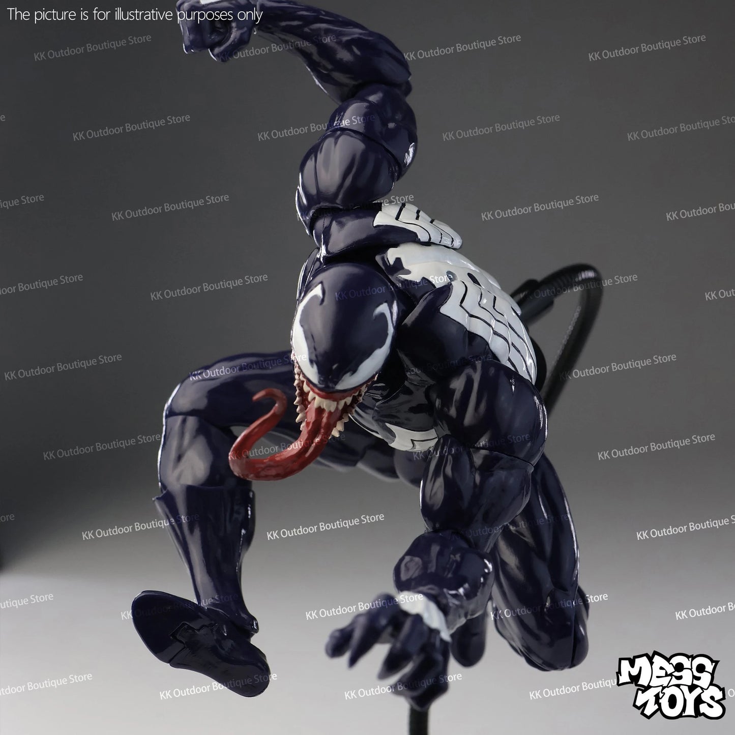 NEW Mess Toys Venom Lethal Neighbor Spider Man Symbiotic Black Suit Messtoys Spiderman Anime Action Figure Model Doll Gifts Toys