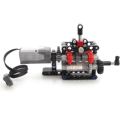 MOC High-tech 4 Speed Gearbox Model DIY Transmission Kit M Motor 8883 Power Functions Building Blocks Assemble Bricks Puzzle Toy