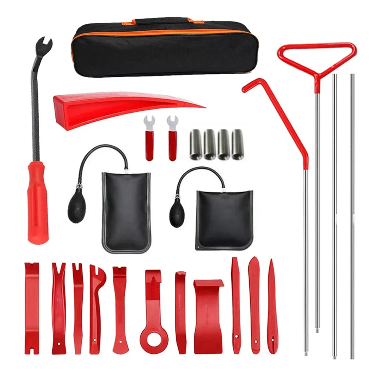 26/17/10/11PCS Car Wedge Pump Locksmith Thickened Door Repair Air Cushion Emergency Open Unlock Tools With Long Reach Grabber