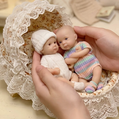 1PCS/15cm Cuddly Mini Bettie Palm reborn babies silicone realistic Girl&Boy Washable Soft Touch Lifelike Mini Silicone Doll