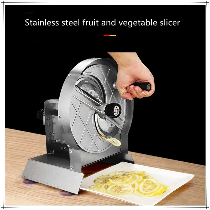 Manual Home Stainless Slicer Commercial Ultrathin Chip Machine Fruit Cutting Machine Lemon Slicer Kitchen Sausage Cabbage Slicer