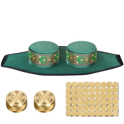 High Quality Slight Smoke Moxibustion Bag Skin-friendly Fabric Moxa Box Mugwort Herbal Roll Burner Body Acupoint Warm Massage