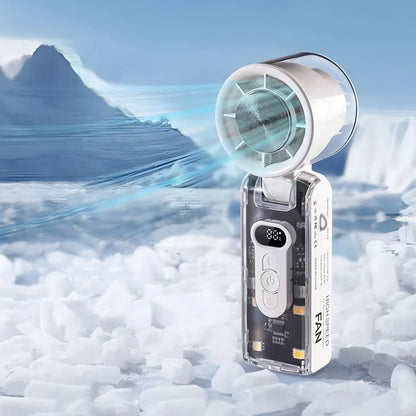 Handheld mini fan, cold air powerful wind speed, convenient USB charging, suitable for travel, outdoor activities, and summer