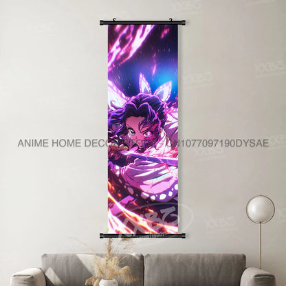 Anime Demon Slayer: Kimetsu No Yaiba Figures Poster Canvas Print Hanging Painting Wall Art Scrolls Picture Home Decoration Mural