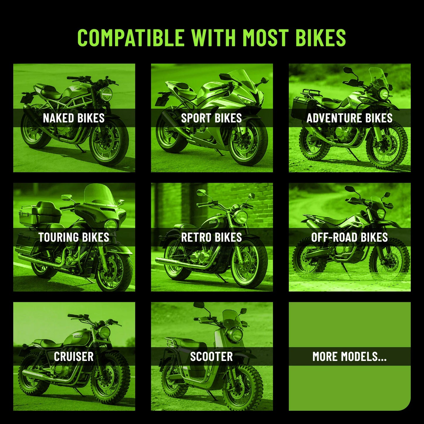 Motorcycle TPMS, Bluetooth 5.0 APP Real-Time Pressure & Temperature Alarm, IP67 Waterproof for Motorbike Scooter ATV
