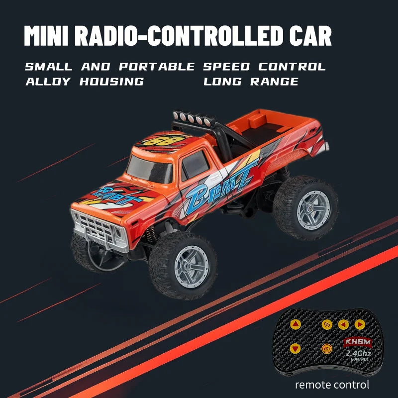 Top RC Car MINI Alloy 1/64 Remote Control Car Convenient to Carry 60 Minutes of Work Time Children's Gifts Electronic Toys