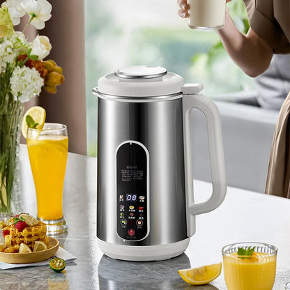 1.2L Soymilk Machine Stainless Steel Electric Milk Frother Multifunctional Large Capacity Household Blender