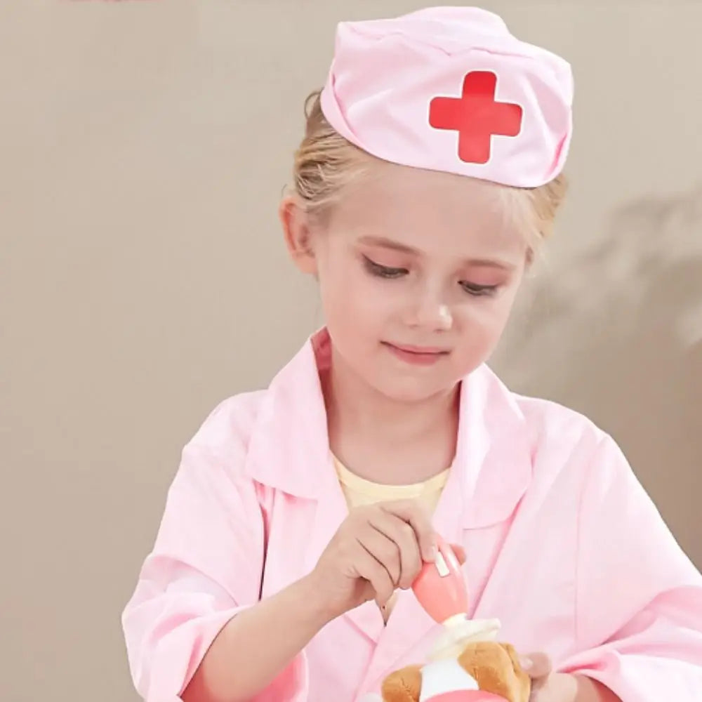 Simulation Dentist Box Doctor Pretend Role Play Kit Educational Game Pretent Play Toys Stethoscope Doctor Set Blue/Pink
