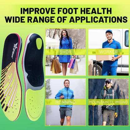 Plantar Fasciitis Orthopedic Insole Pain Relief Flat Foot High Arch Support Men Women Orthotic Insert Sport Shoe Sneaker Sole