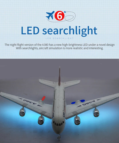 Hot Gyro Airplane Airbus A380 RC Airplane Foam Toys 2.4G Fixed Wing Plane Outdoor Toys Drone  Easy Fly Children Gift