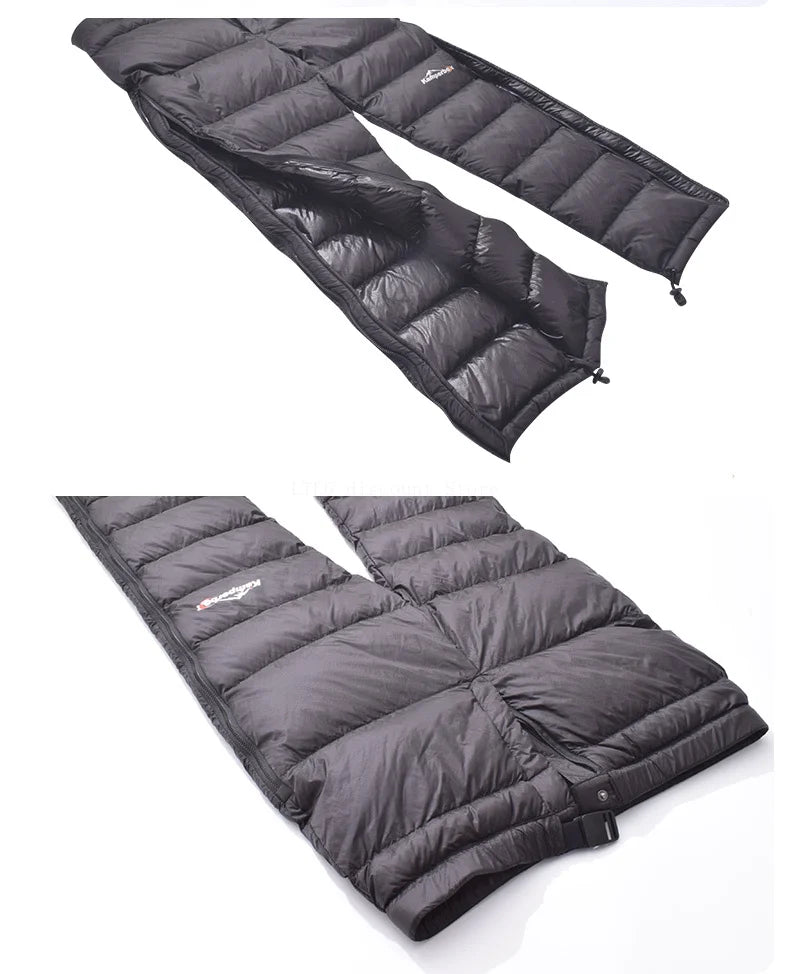Men White Duck Down Pants Waterproof Winter Windproof Pant Man Run Sports Fitness Trousers Warm Breathable Male Pants ﻿Kamperbox