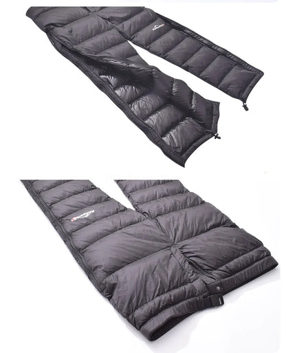 Men White Duck Down Pants Waterproof Winter Windproof Pant Man Run Sports Fitness Trousers Warm Breathable Male Pants ﻿Kamperbox