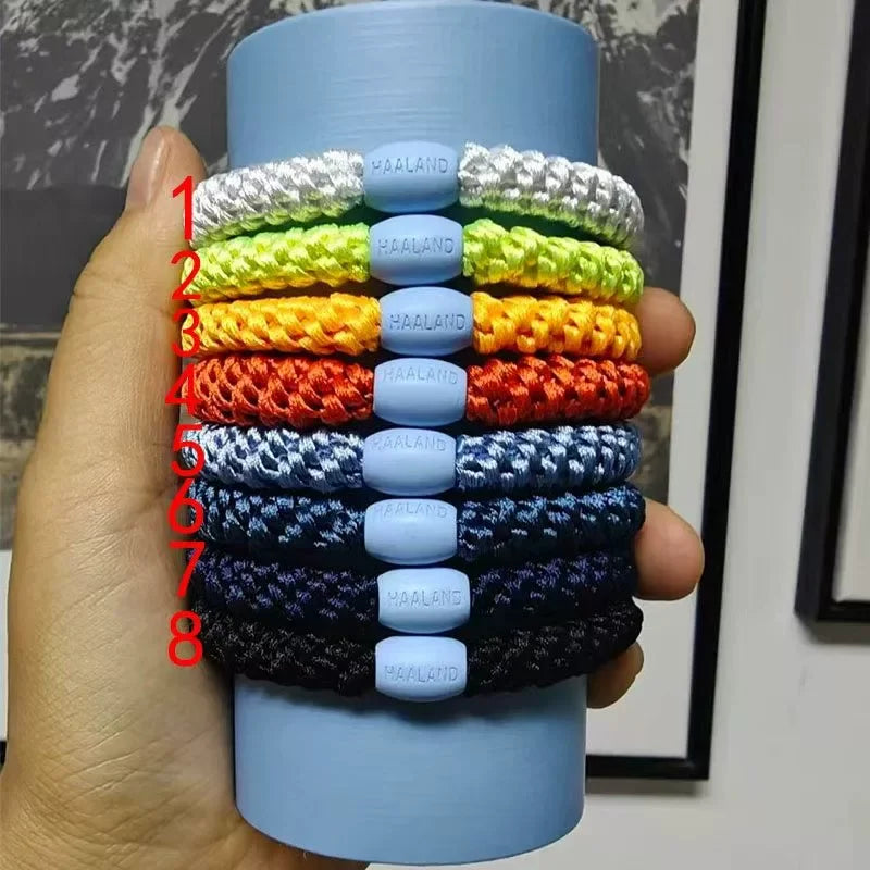 Genuine Kknekki Limited Edition Erling Haaland Signature Hair Ties 8-Piece Gift Box Fashionable Peripheral Hair Cords As Gifts