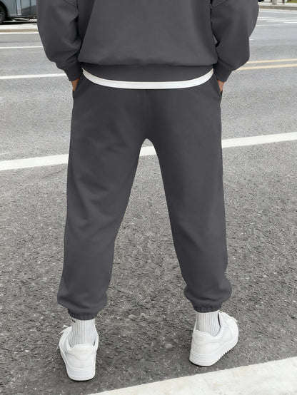 Men's Harajuku Sakura Cherry Blossom Japanese Kanji Print Sweatpants Elastic Waist Soft Daily Street Hip Hop Joggers