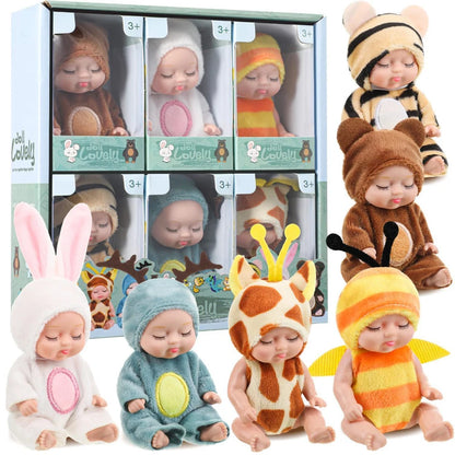 12Pcs Christmas Reborn  Doll Kit Toy Simulation Princess Dolls Toy Cute Sleeping Baby with Clothes Accessories Christmas gift